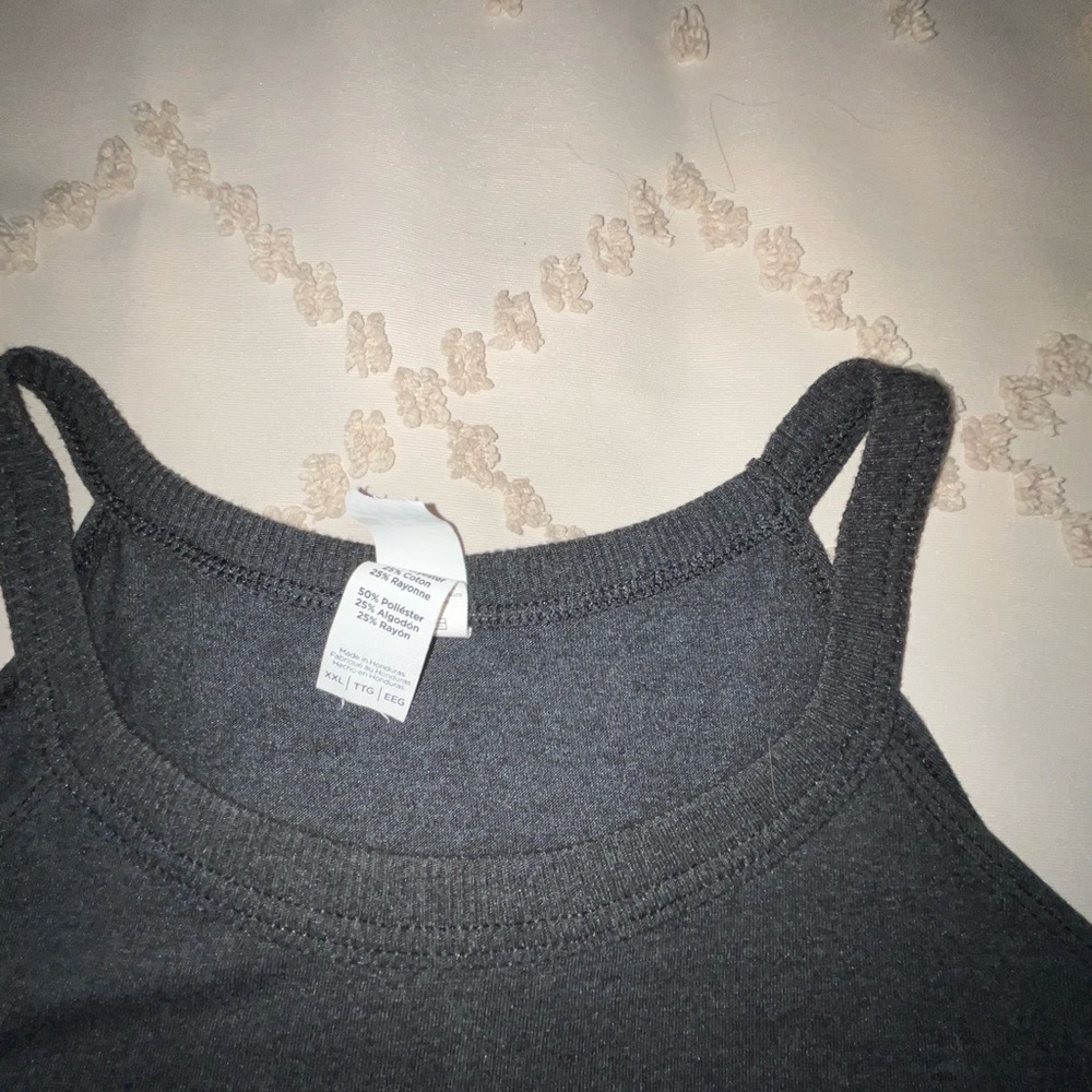 Graphic Tank Top Black “Bomb Not a Flower” Sleeveless Halter Style Casual - Picture 4 of 4